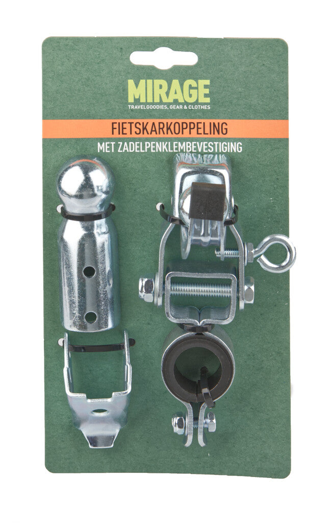 attelage de remorque de vélo acier argent