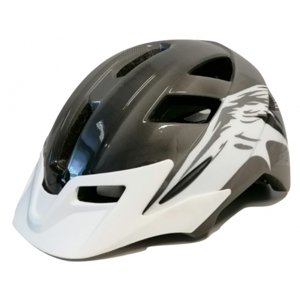 Buzaglo mirage helm uni met vizier 58-65 cm zwart wit