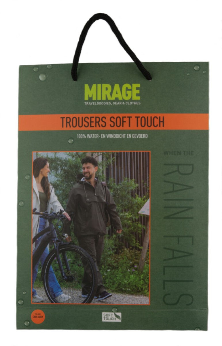 Mirage regenbroek regenbroek soft touch - maat xl - oorgrijs
