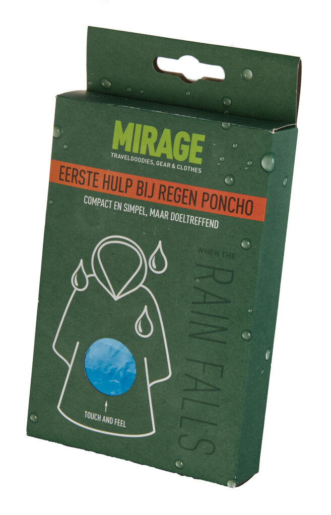 Mirage Rainfall poncho de pluie taille unique - bleu