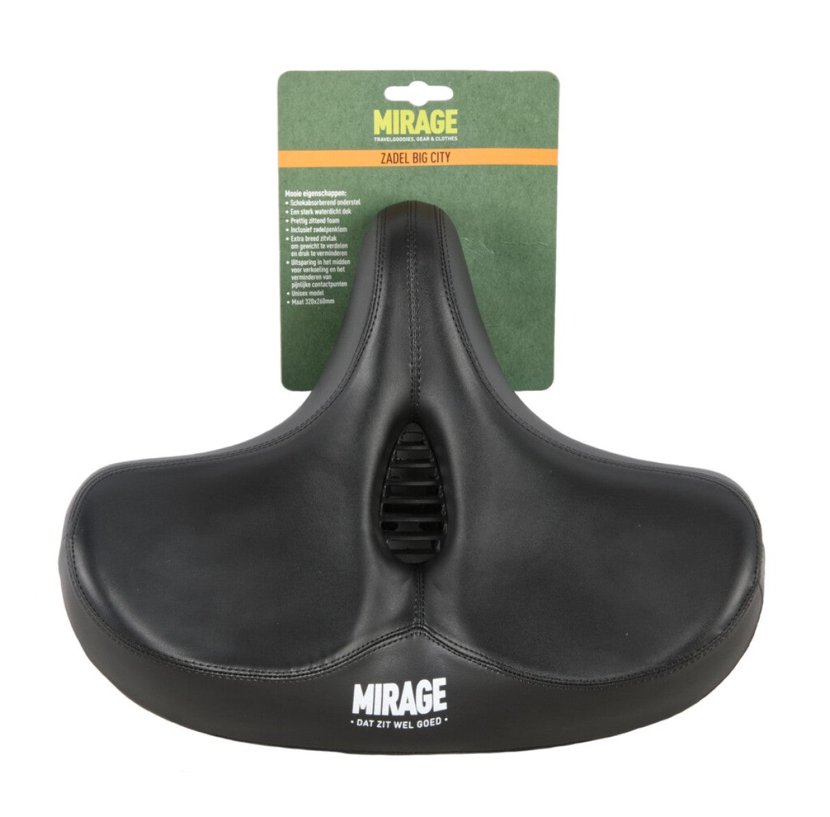 Buzaglo mirage zadel tour comfort met vering big city, zwart