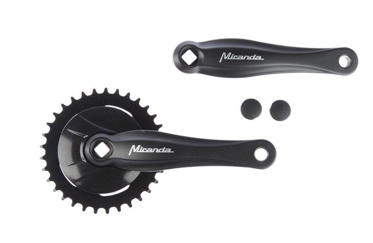 Miranda beta 1 crankstel 38t 3 32“ disc 9.2cm, zwart