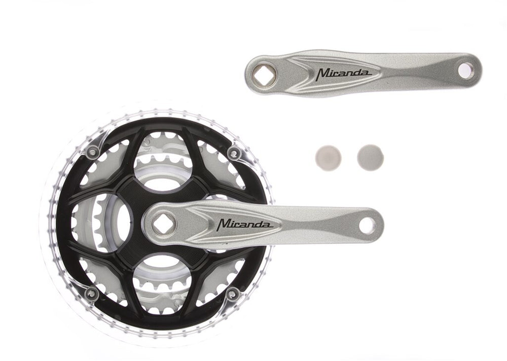 Miranda crankstel alu zilver 22 32 42t vlak +0 mm