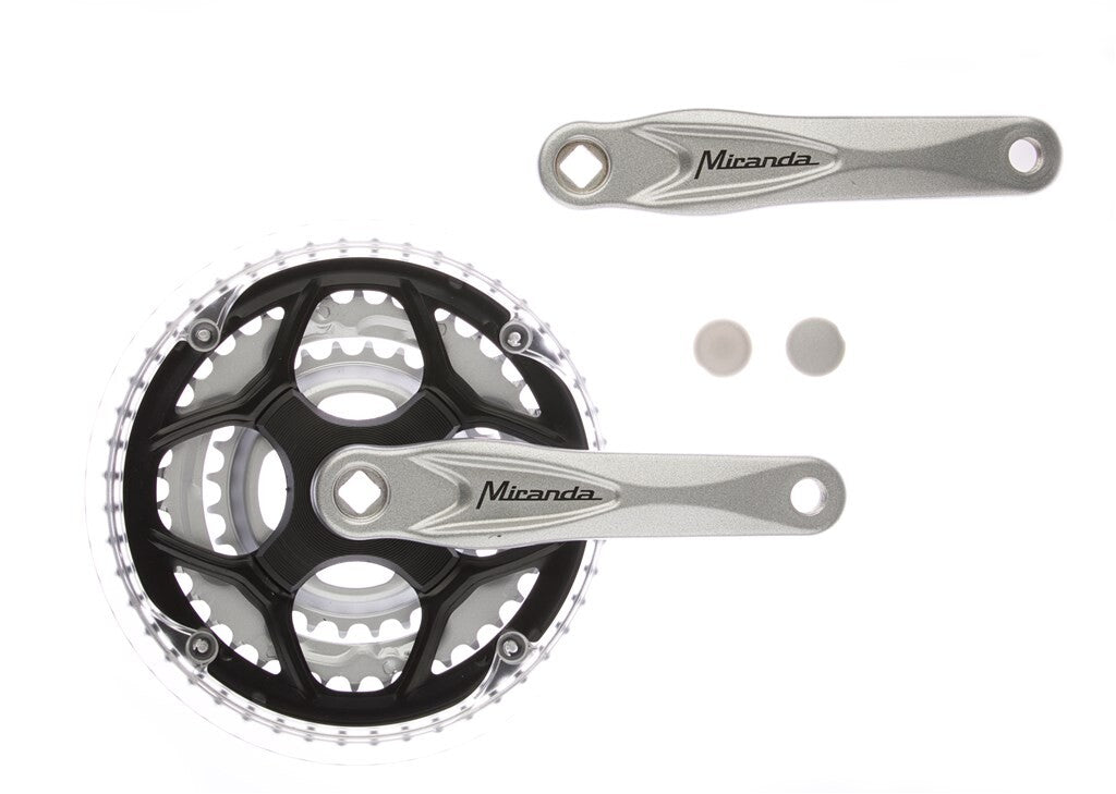Miranda crankstel alu zilver 22 32 42t vlak +0 mm