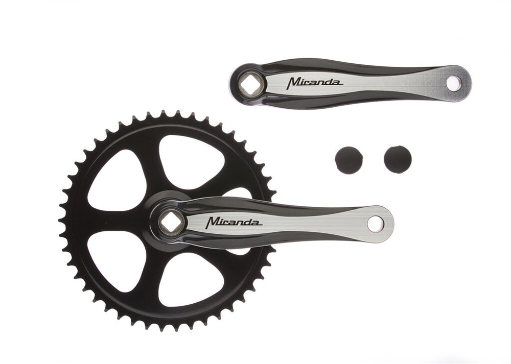 Miranda crankstel beta1 plus 44 tands 3 32 blad staal crank alu zwart