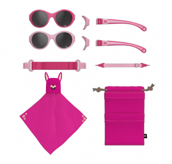 Click Change kinderzonnebril 0-2 jaar roze 2 stuks