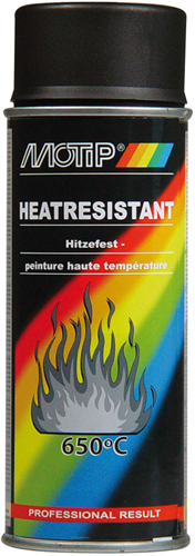 Spuitlak Motip Zwart Hittebestendig (400ml)