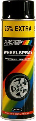 Motip spuitbus 400ml wheelspray mat-zwart
