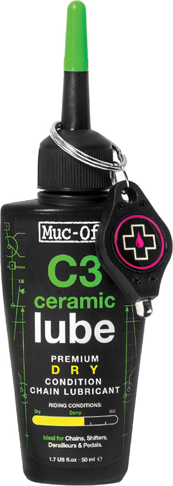 Muc-off c3 ceramic dry lube chain lubricant | 120 ml