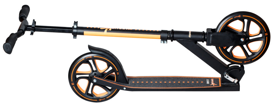 Pro 2-wiel Kinderstep Opvouwbaar Voetrem Zwart Oranje