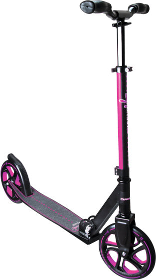Pro 2-wiel Kinderstep Opvouwbaar Voetrem Zwart Roze