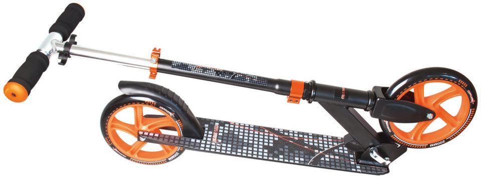 2-wiel Kinderstep Opvouwbaar Voetrem Zwart Oranje