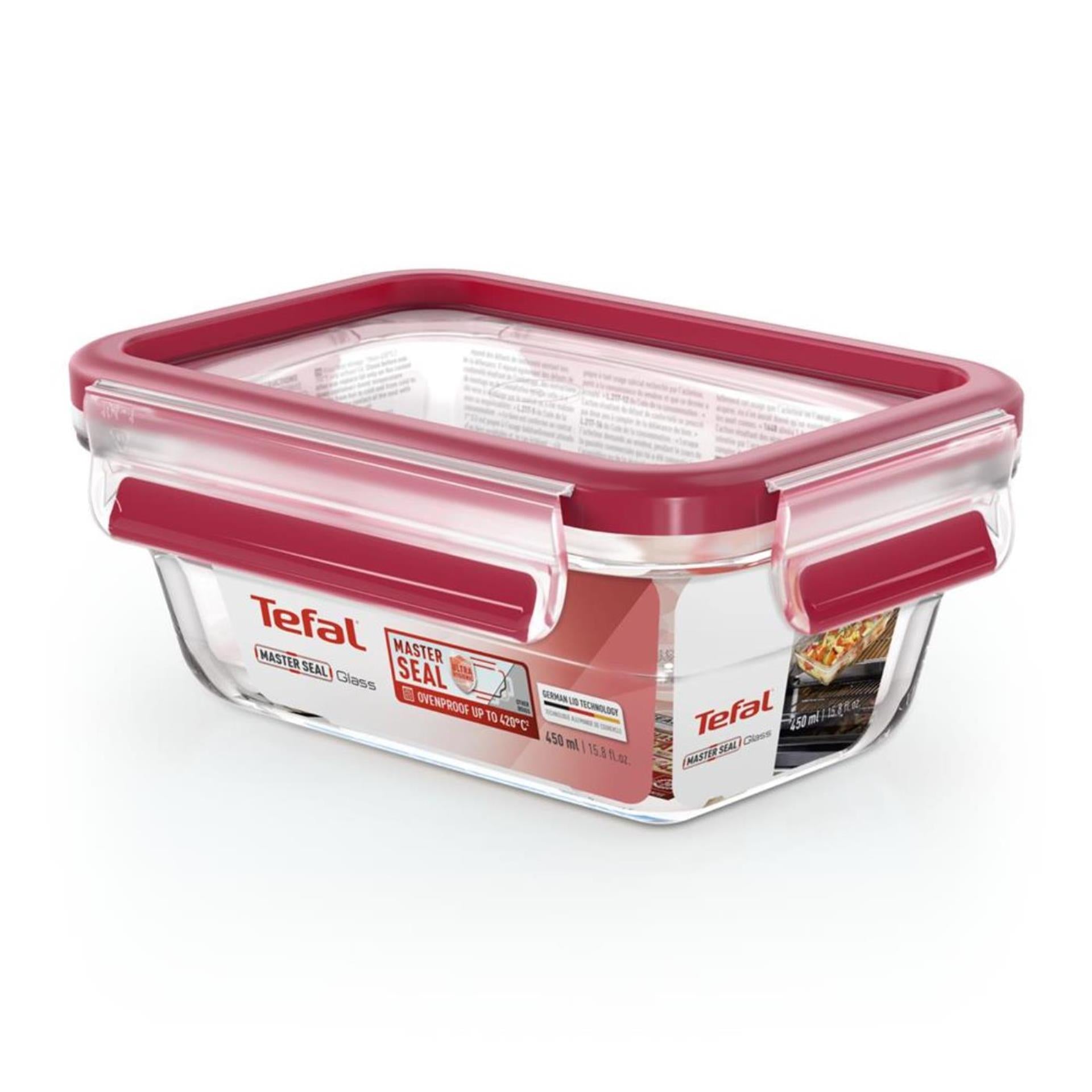 Tefal n1040510 masterseal glazen vershouddoos 0,45 l