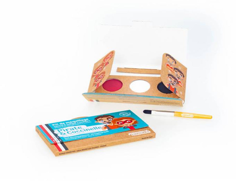 Namaki kinder schmink - piraat lieveheersbeestje - 3 kleuren