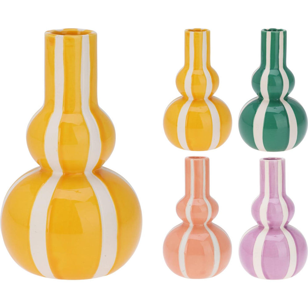 Home styling vaas dolomite bolvormen 4 assorti kleur