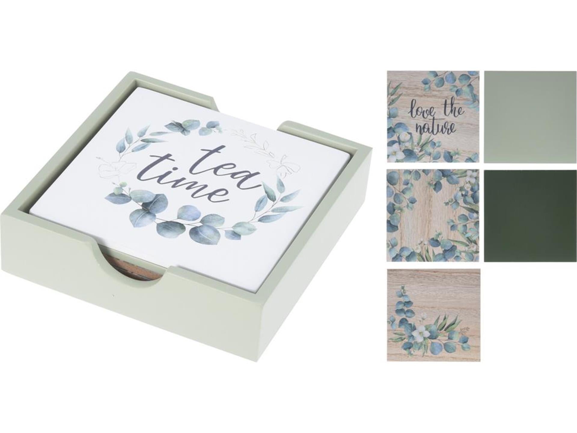 Home styling onderzetters hout 6-delig