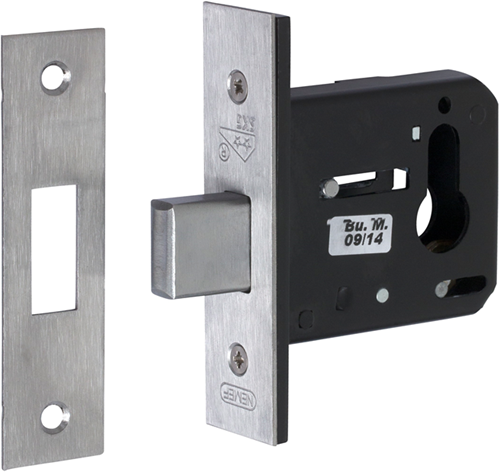 Nemef 4328 veiligheidsbijzetslot | skg** | dm60mm | voorplaat rvs siervoorplaat 29x110mm rechthoekig | dr 1+2+3+4 - 9432817600