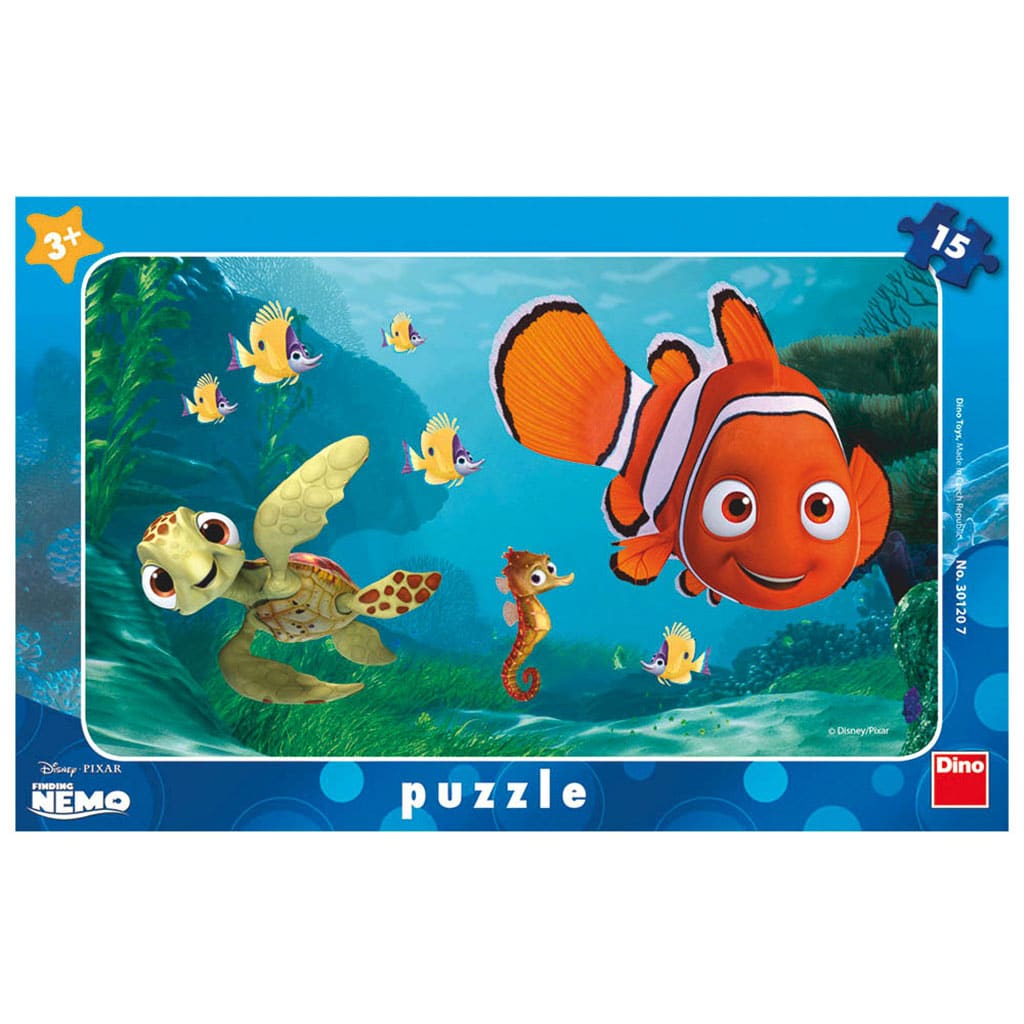 Dinotoys dinopuzzel - disney pixar nemo framepuzzel - 15 stukjes