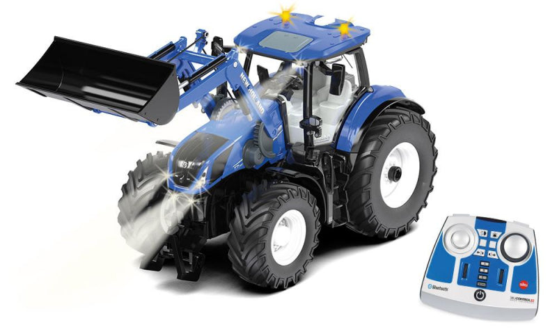 Siku new holland t7.315 met frontlader en module voor afstandsbediening (1:32)