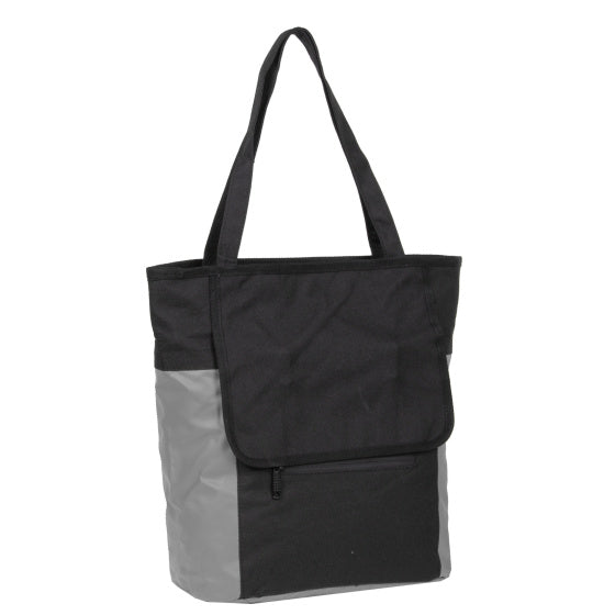 Fiets carbon waterafstotende shopper fietstas 21l grijs