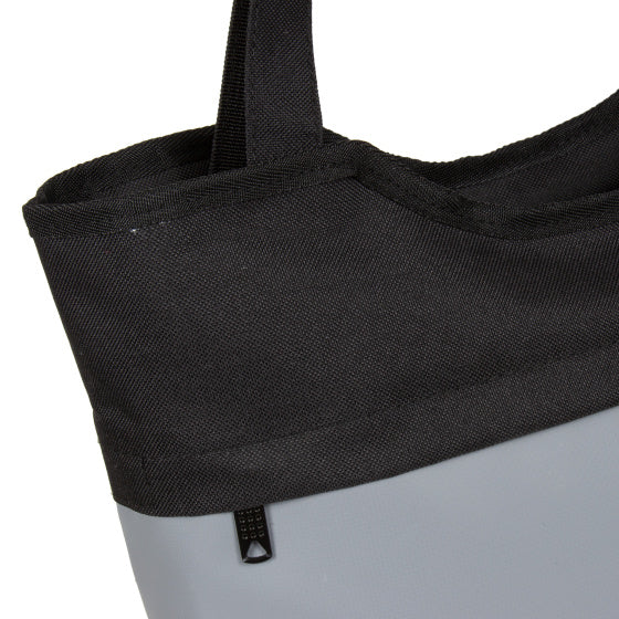 Fiets carbon waterafstotende shopper fietstas 21l grijs