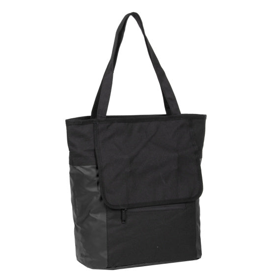 Fiets carbon waterafstotende shopper fietstas 21l zwart