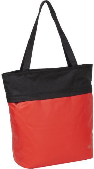 Fiets carbon waterafstotende shopper fietstas 21l rood