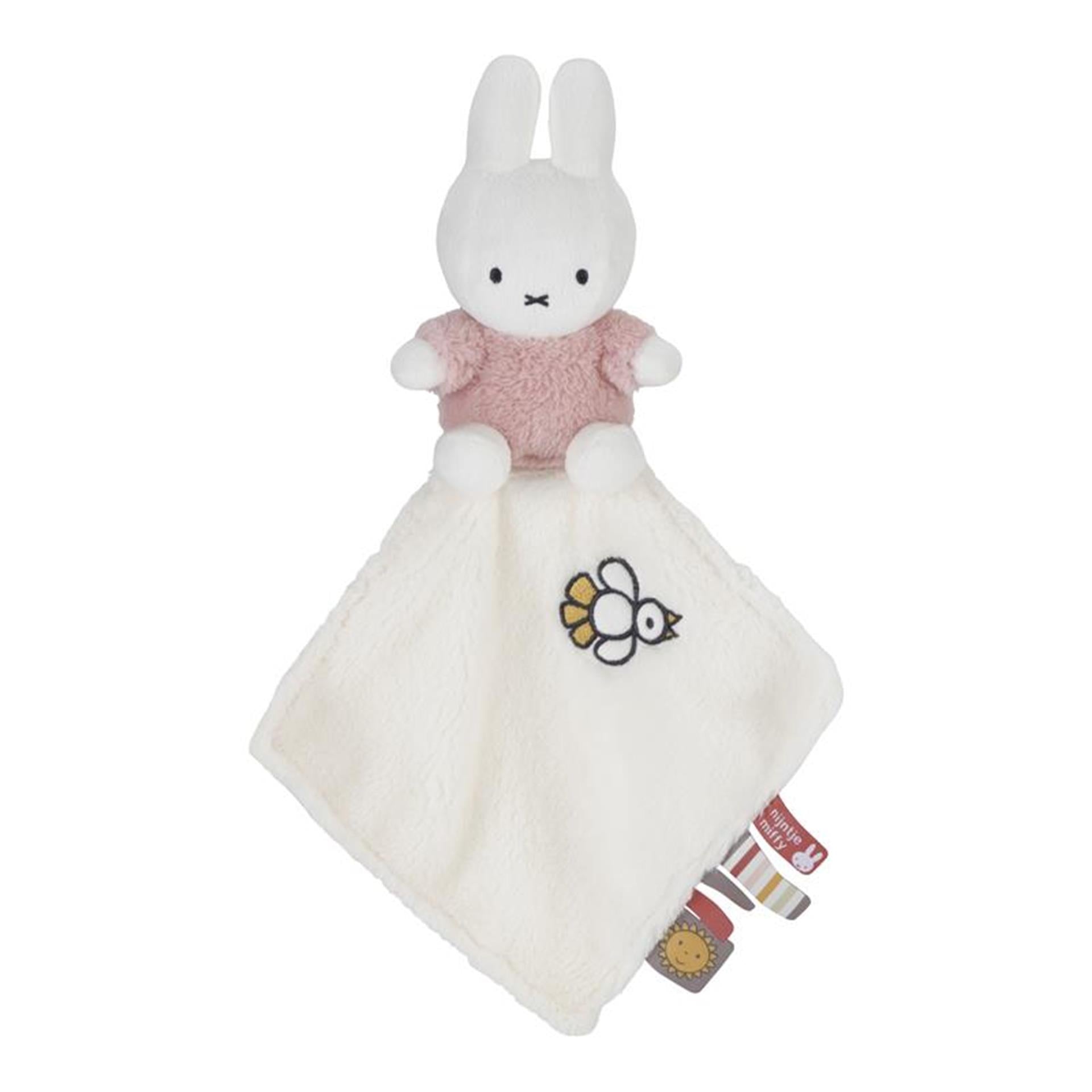 Tiamo nijntje knuffeldoekje pluizig roze