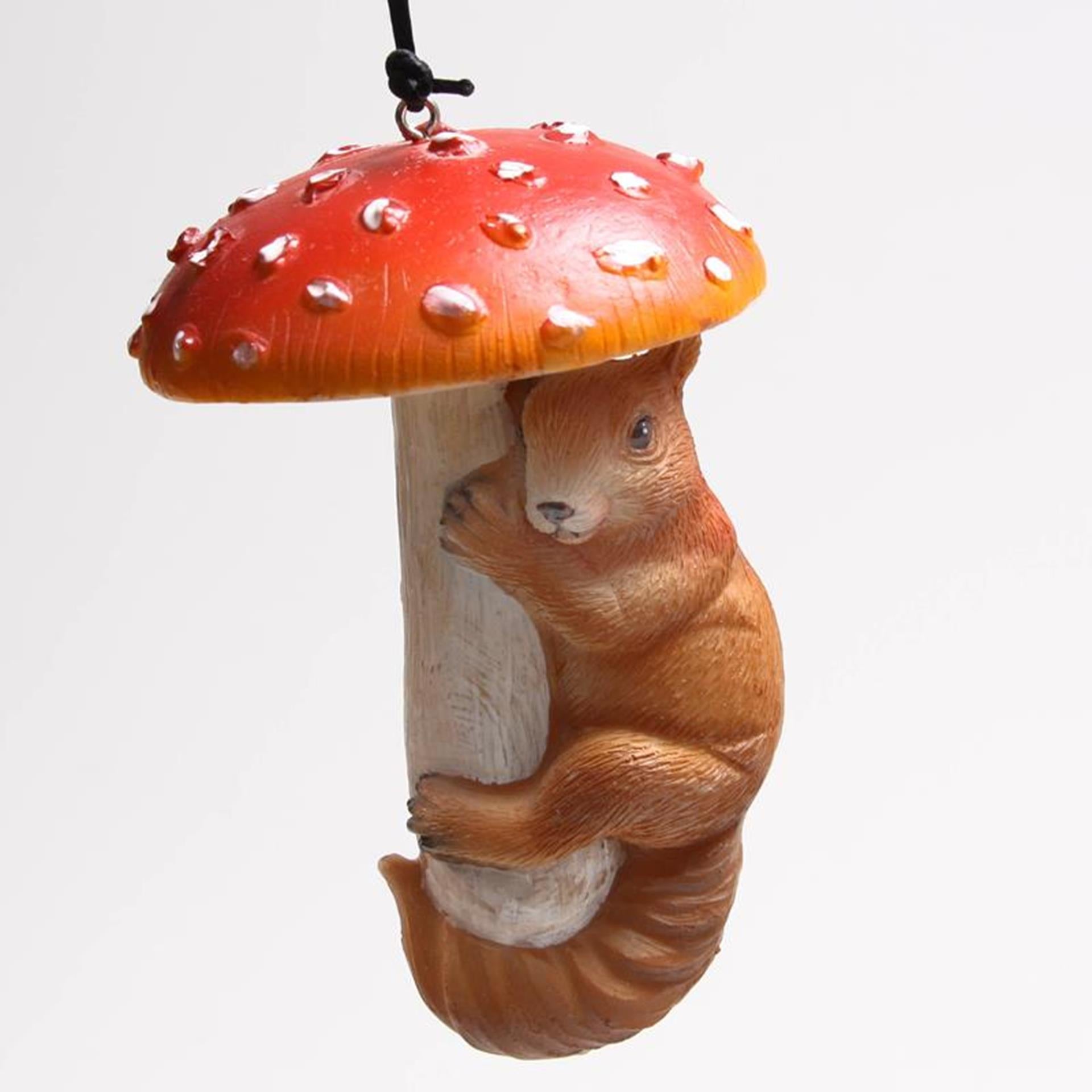 Farmwood animals eekhoorn hangend op paddenstoel 6,5x10cm