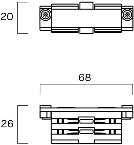 Nordic koppelstuk tbv. rail alu 3-fasen 5050028