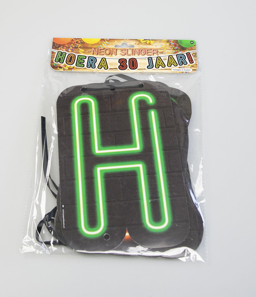 Paperdreams neon slinger 5m - hoera 30 jaar!