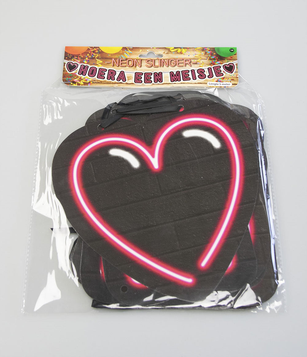Paperdreams neon slinger 5m - hoera een meisje!