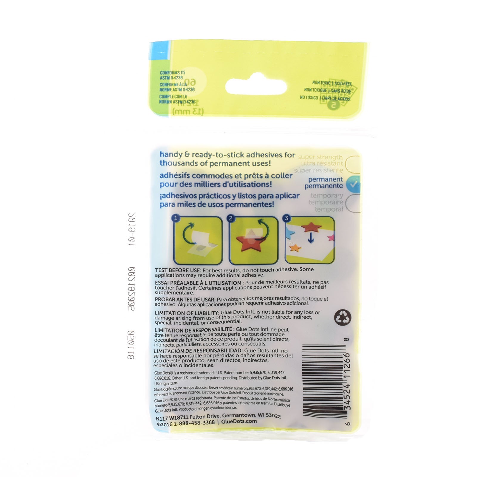 Glue dots • permanent dots sheets 13mm