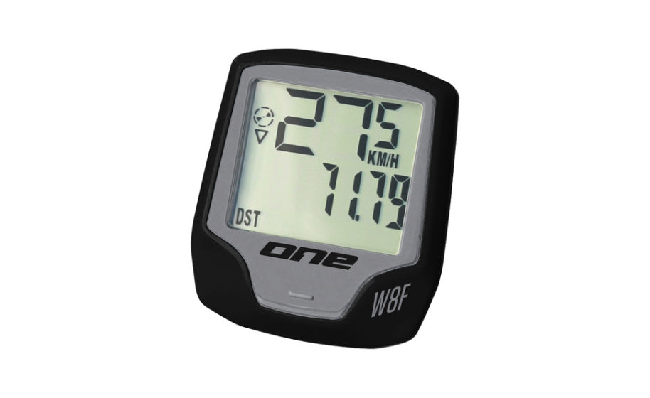 ONE One fietscomputer 8 draadloos unisize zwart grijs