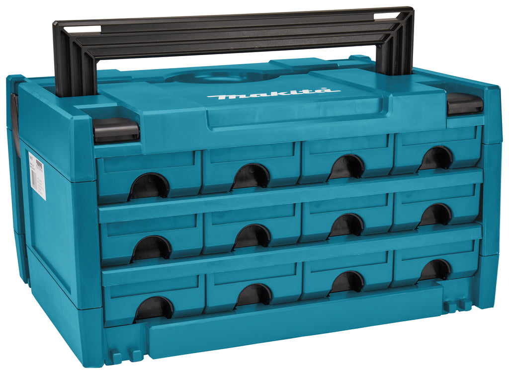 Makita accessoires makstor 3.12 m-box systainer met 12 laden - 395x295x215 mm - p-84327 - p-84327