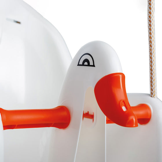 babyschommelzitje Zwaan wit oranje