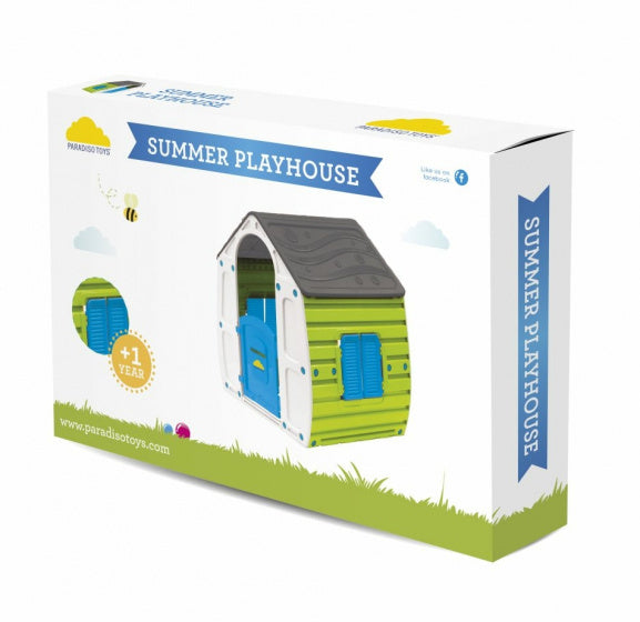 speelhuis Zomer 102 x 90 cm groen grijs blauw