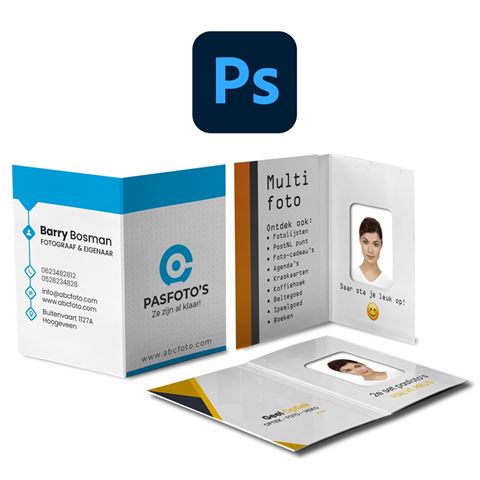 Pasfotokaarten Wit met Print 1000 St.