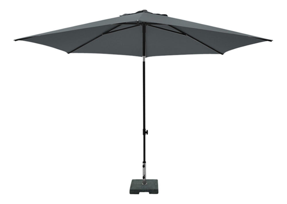 Madison parasol mykanos push-up rond 250 cm met tilt-functie 100%poly grijs