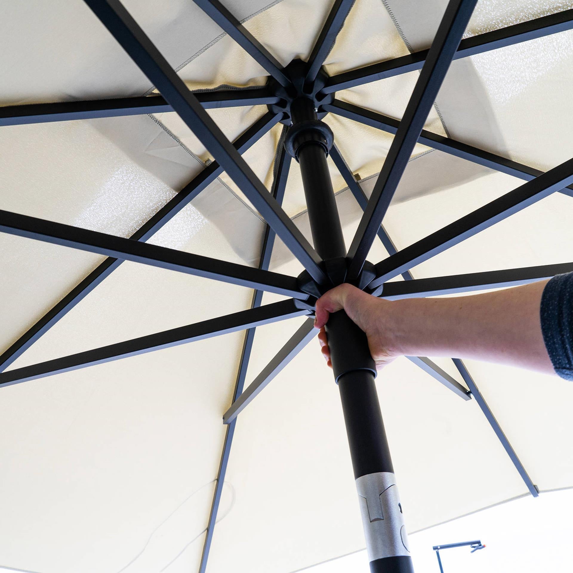 Madison parasol moraira push-up 230x230 grijs