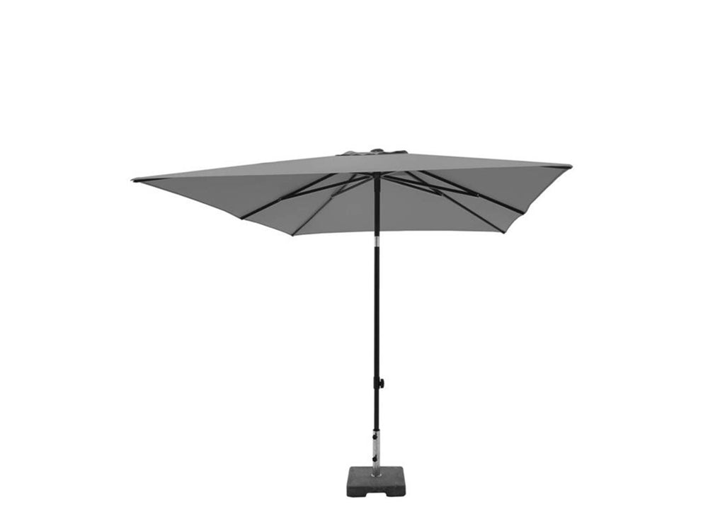 Madison parasol moraira push-up vierkant 230x230cm met tilt-functie lichtgrijs