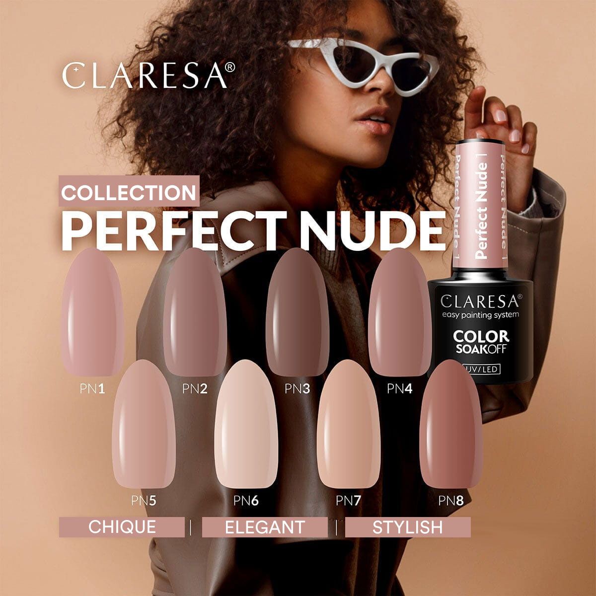 Claresa uv led gellak 5ml perfect nude 1