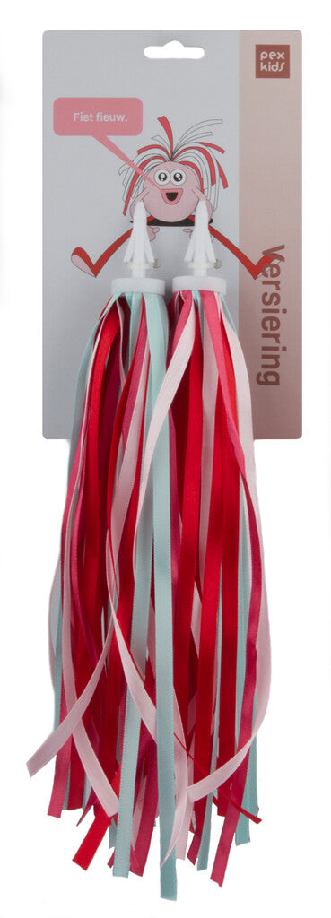 PexKids Fietsplezier - Veilig en Gek! Assorti Roze Handvatstreamers