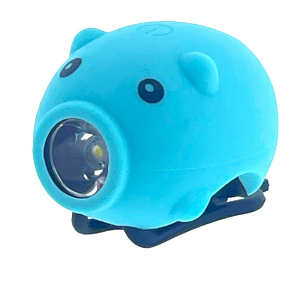 Pexkids led-lamp varken met toeter, usb-oplaadbaar, blauw