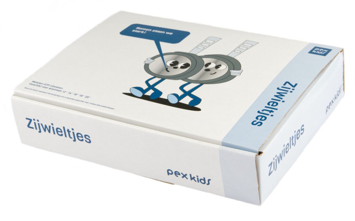 Zijwielen Pexkids 12-20 Chroom