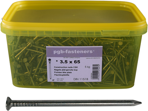 Pgb-europe pgb-fasteners | nagel plat kop d.1151b ø 2,70x50 (emmer) 000npk00000270050m