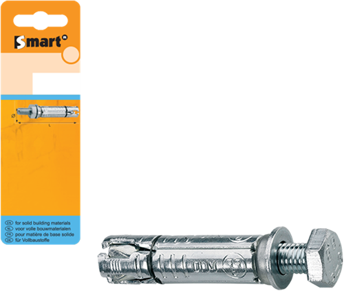 Pgb-europe smart | keilbout met tapbout m6x35x80 zn | 4 st sm000t001060080h