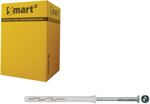 Pgb-europe smart | raamplug +schroef vzk tx ø 8x100 nzn | 100 st - sm0rptn010801003