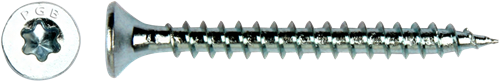 Pgb-europe pgb-fasteners universele spaanplaatschroef vk-t voldraad verzonken kop ø4,0x50 zn tx20 | 200 st | pgwvtv001004000503