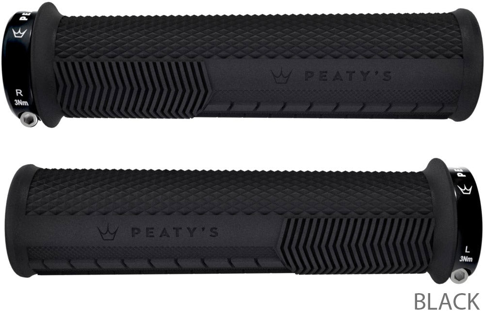 Peaty's monarch knurl grips thin | black